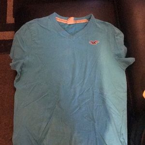 Blue Hollister V-neck T-shirt